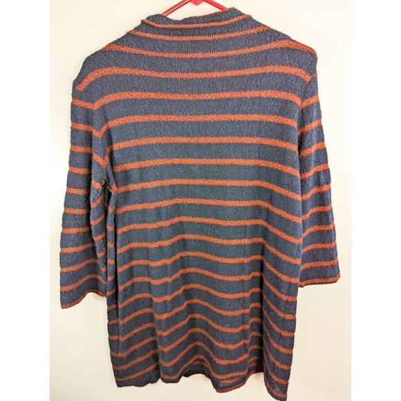 Urban Outfitters BDG Striped Mock Neck Sweater Large Blue Orange - Picture 3 of 8